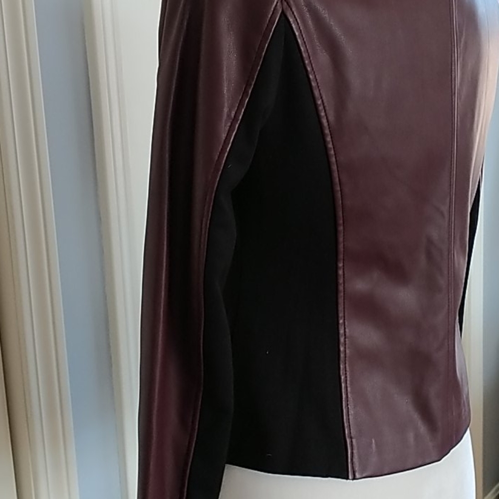 G by Giuliana faux leather & knit Jacket Sz XS - Picture 12 of 12